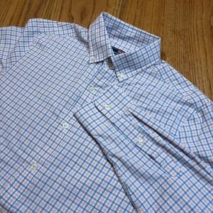 Vineyard Vines Performance Men Small Plaid Classic Fit Murray Button Shirt Nylon